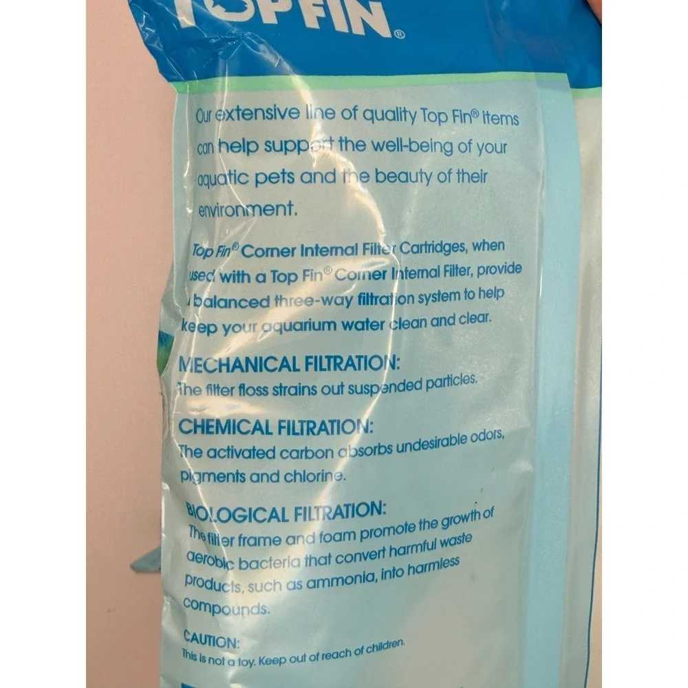 Top Fin Corner Internal Filter Cartridges 15 Gallon Aquarium Filter 2 Pack Lot 3